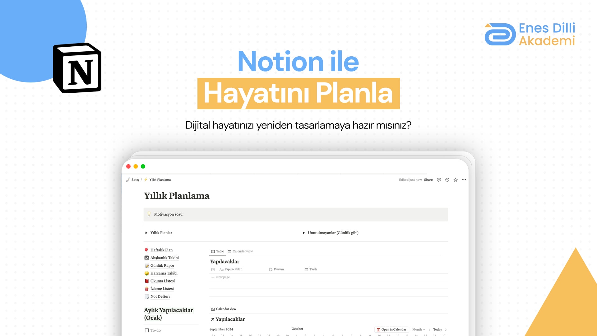 Notion İle Hayatını Planla